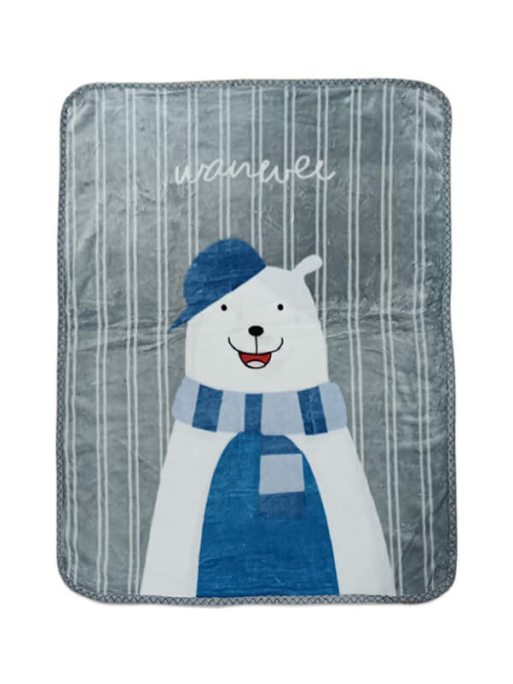 Βρεφική Κουβέρτα Κούνιας Βελουτέ Happy Bear Γαρύφαλλο 100x130 | Γαρύφαλλο - Λευκά Είδη